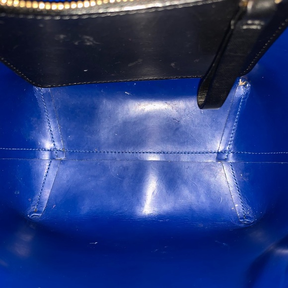 Mansur Gavriel Mini Backpack in Black/Blue - Picture 4 of 9